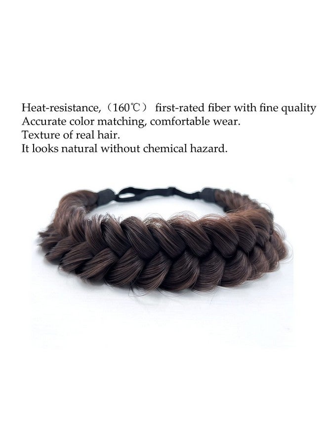 TOECWEGR Oecwegr Synthetic Hair Braided Headband Classic Wide Strands Wedding Disorderly Fluffy Braids Wig Band Women Beauty Accessory - Image 3