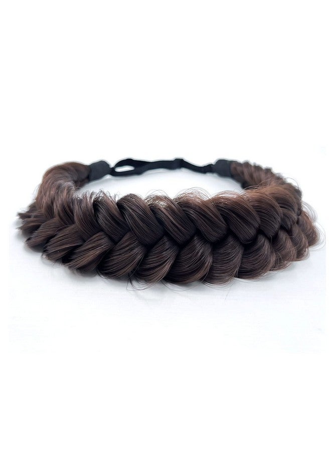 TOECWEGR Oecwegr Synthetic Hair Braided Headband Classic Wide Strands Wedding Disorderly Fluffy Braids Wig Band Women Beauty Accessory - Image 5