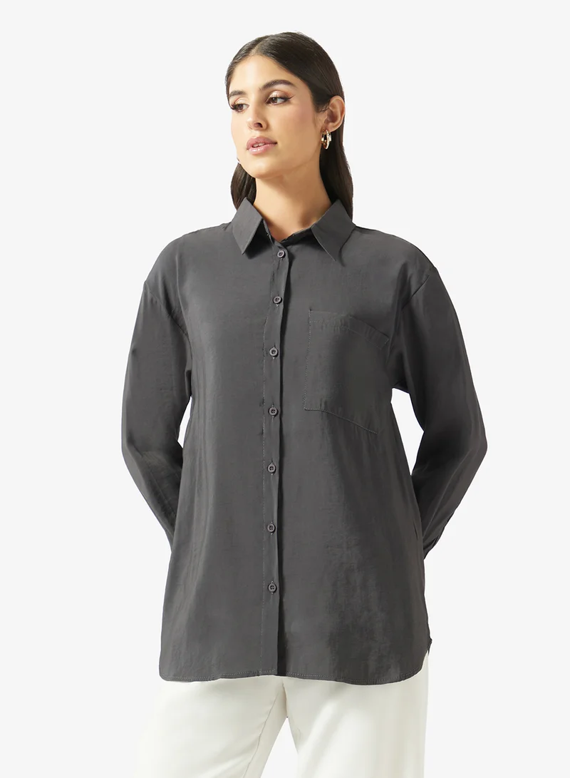 Relaxed Fit Button-Down Shirt