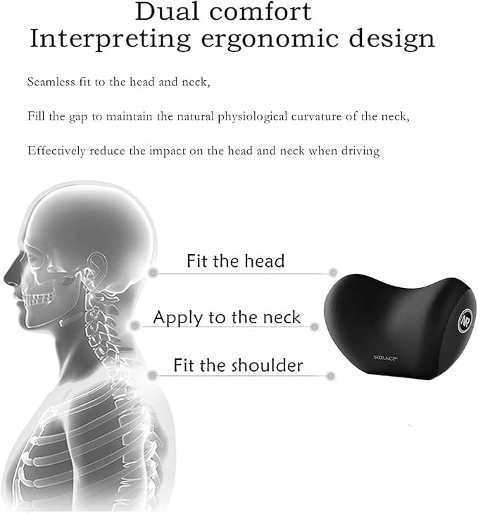 CRENTILA Car Neck Pillow,Neck Pain Relief for Long Drive Car Seat Back Head Rest Memory Foam Pillow for Driving with Adjustable Strap,and Breathable Removable Cover (Brown)(1pcs) - Image 5