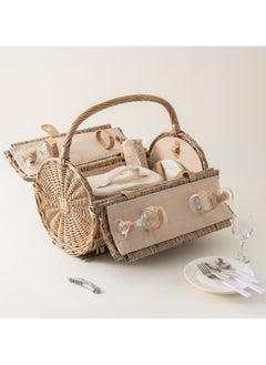 Homez Willow Picnic Basket 26 Pcs Set for 4 Person  - Image 1