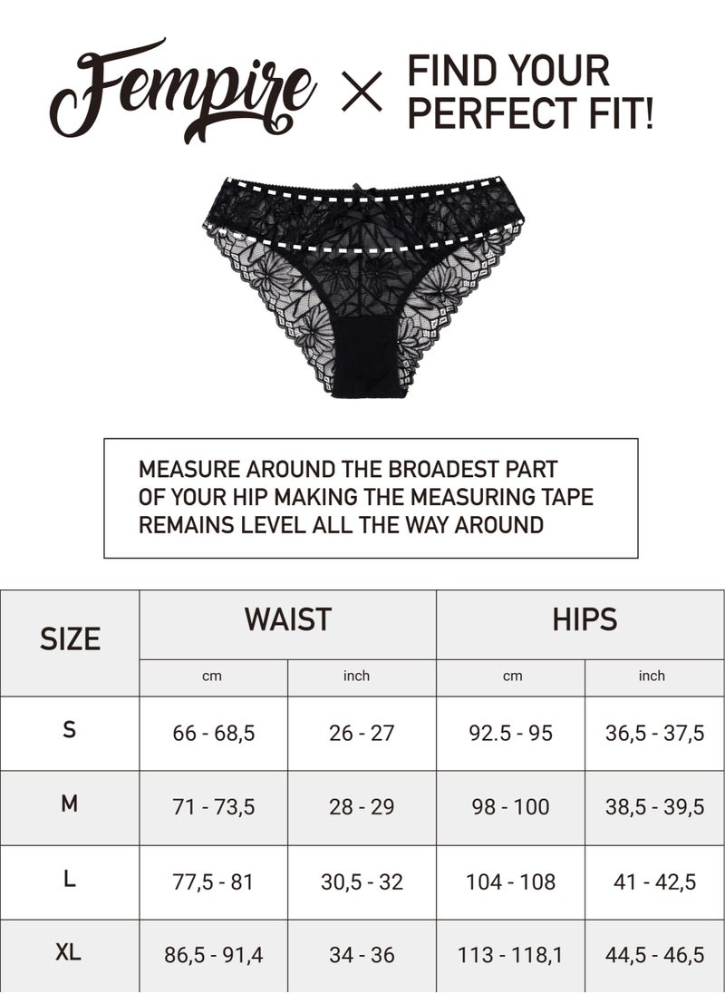 Fempire Womens Underwear Breathable Seamless Lace Bikini - Smart Underwear Panties, Ladies Stretchy See Through Cheeky Panty, 3 Pack - pzsku/ZE64A1E1B74DB72216953Z/45/_/1725443386/0ec0e4db-d459-4504-ac0e-82af353b1e69