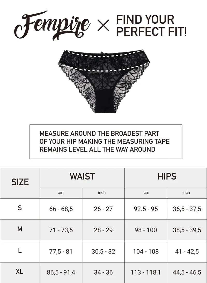 Fempire Fempire Womens Underwear Breathable Seamless Lace Bikini - Smart Underwear Panties, Ladies Stretchy See Through Cheeky Panty, 3 Pack