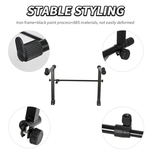Gaderth Universal Second Tier for Keyboard Stand, Adjustable Width Keyboard Stand Extension Adapter, Second Tier for Electronic Piano, Keyboard Stand Rack Holder Music Instrument Accessories - Image 3