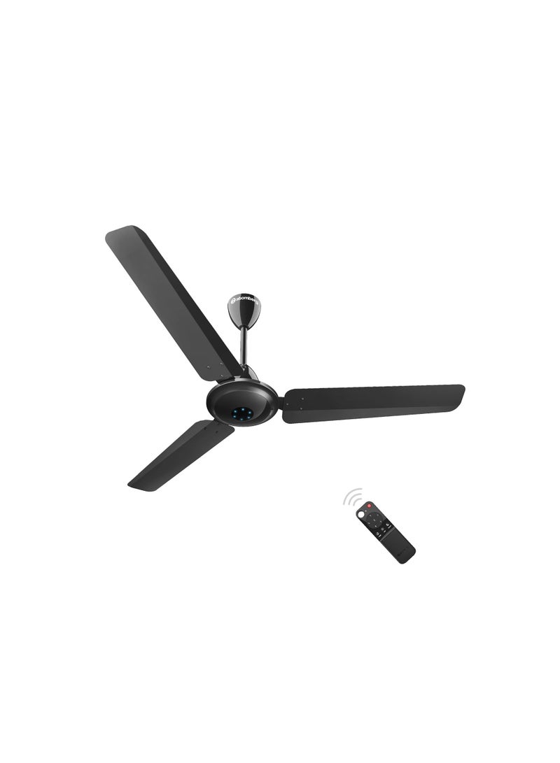 atomberg Ikano 1200mm BLDC Ceiling Fan with Remote Control | BEE 5 star Rated Energy Efficient Ceiling Fan | High Air Delivery with LED Indicators | 2+1 Year Warranty (Gloss Black)  - Image 1