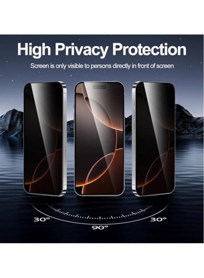 DUSALA [2-Pack] Privacy Screen Protector for iPhone 16 Pro Max (6.9inch),Edge to Edge Protection Full Cover Private Anti-Spy Case-Friendly Curved - Image 3