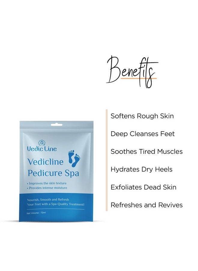 Vedic Line Vedic line Pedicure Spa Kit | Infused with Tea Tree Oil, Eucalyptus Oil & Neem Oil | Promotes Freshness, Soothes Tired Feet, and Nourishes Skin | Ideal for Home Spa Experience (Pack of 2), 72 * 2ml  - Image 2