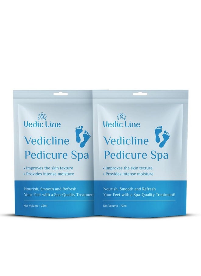 Vedic Line Vedic line Pedicure Spa Kit | Infused with Tea Tree Oil, Eucalyptus Oil & Neem Oil | Promotes Freshness, Soothes Tired Feet, and Nourishes Skin | Ideal for Home Spa Experience (Pack of 2), 72 * 2ml  - Image 1