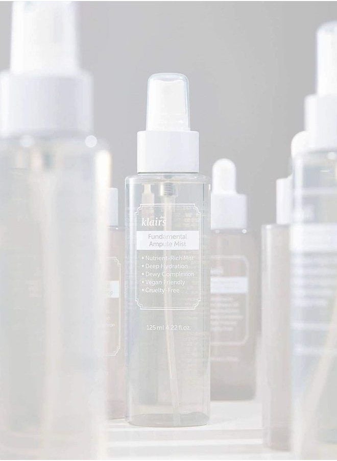 DearKlairs - Fundamental Ampule Mist 4.22 Fl Oz, all skin types, ampule in a bottle, face toner spray, composed of green tea water - Image 1