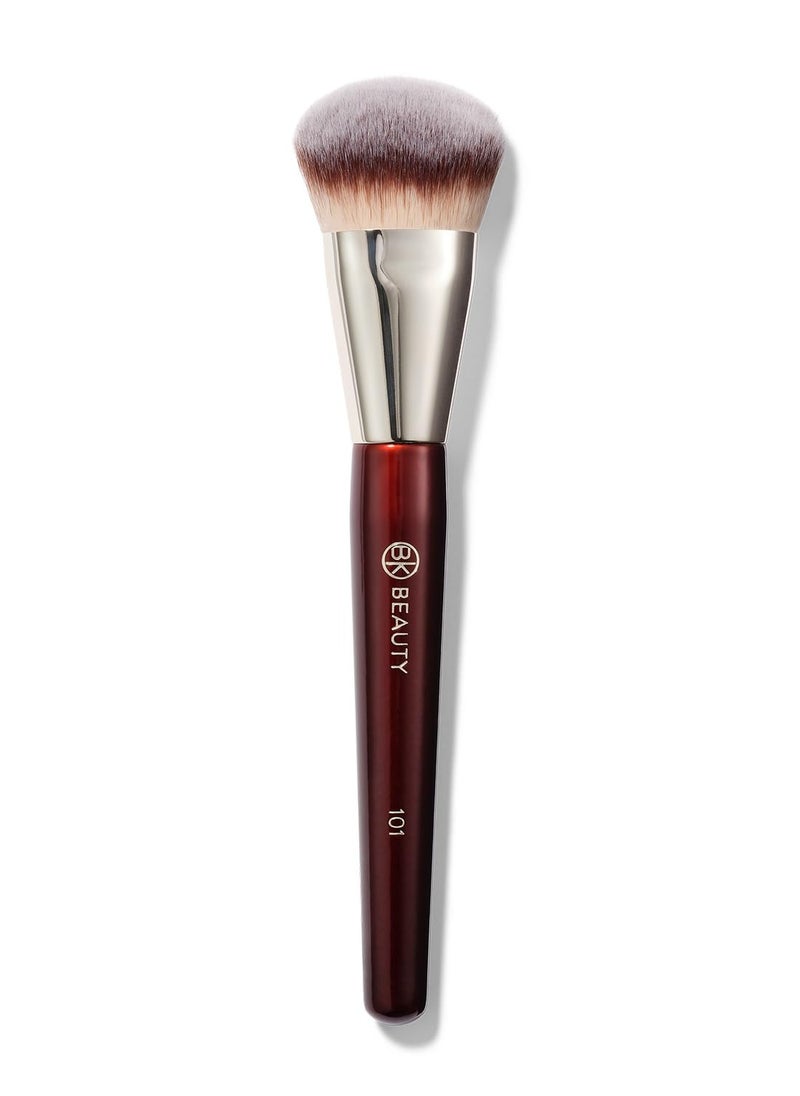 BK BEAUTY - BK BEAUTY BRUSHES - 101 CONTOURED FOUNDATION BRUSH - Contoured Foundation Brush - Foundation Makeup Brushes - Face Brush For Liquid Or Cream Foundations - Image 1