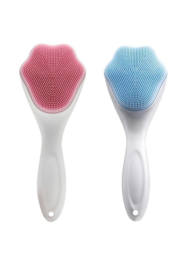 ATETO Soft Silicone Face Cleansing Brush Manual Cleansing Brushes For Exfoliating Blackhead Scrubber & Remover Soft Bristles Brush For Massage (Pack of 1,Multicolor) - Image 3