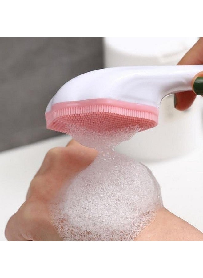 ATETO Soft Silicone Face Cleansing Brush Manual Cleansing Brushes For Exfoliating Blackhead Scrubber & Remover Soft Bristles Brush For Massage (Pack of 1,Multicolor) - Image 5