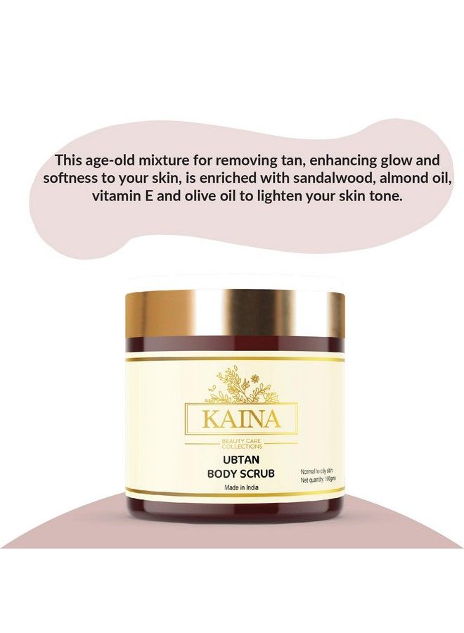 KAINA BEAUTY CARE COLLECTIONS Kaina Ubtan Body Polishing Kit For Skin Nourishing; Organic Herbs; Tan Removal; Intense Moisturization; A Combo Of Body Scrub Body Gel Body Mask Body Wash & Body Lotion  - Image 4