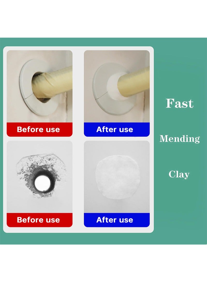 Aikanbo حزمة من 3 معجون ختم أبيض مقاوم للماء لإصلاح القناة، طين إصلاح سريع لتوصيل الصرف، فتحة الجدار، فتحة تكييف الهواء - Image 5