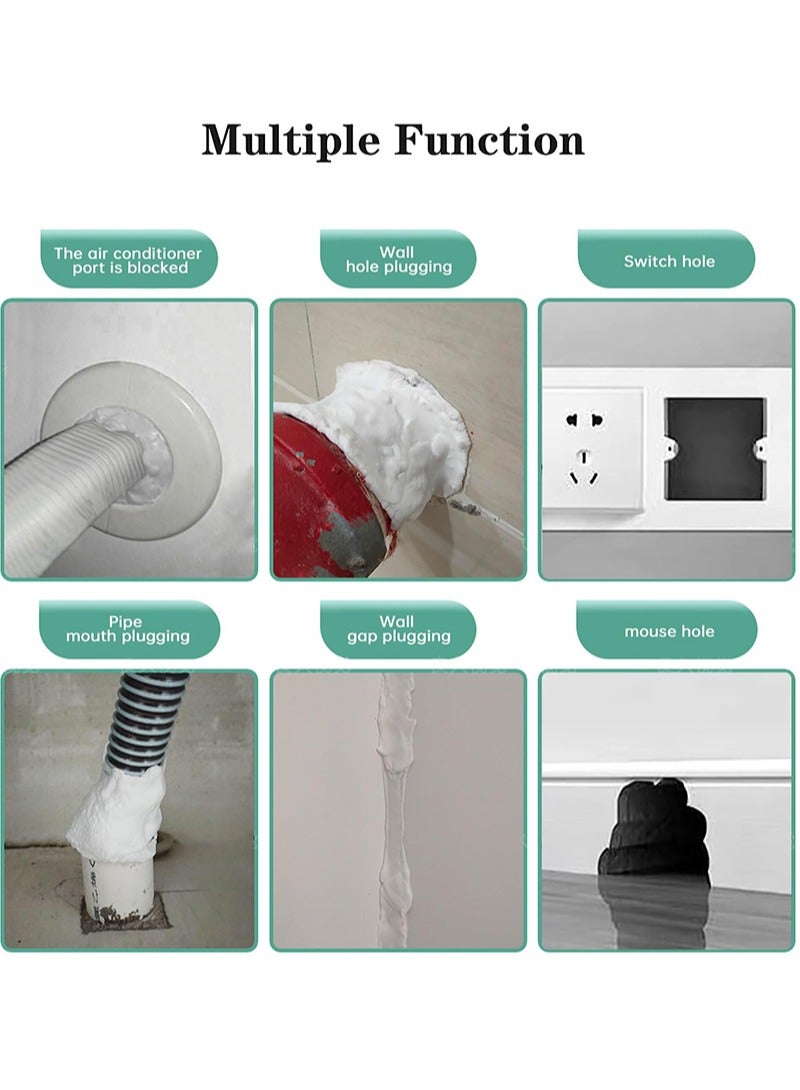 Aikanbo حزمة من 3 معجون ختم أبيض مقاوم للماء لإصلاح القناة، طين إصلاح سريع لتوصيل الصرف، فتحة الجدار، فتحة تكييف الهواء - Image 4