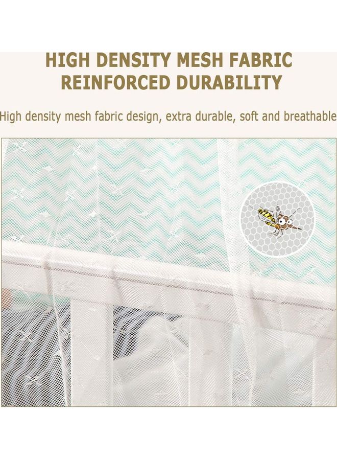NIBEMINENT Floor-Standing Mosquito Net with 3D Protective Big Space Polyester White 35 x 160cm - Image 4