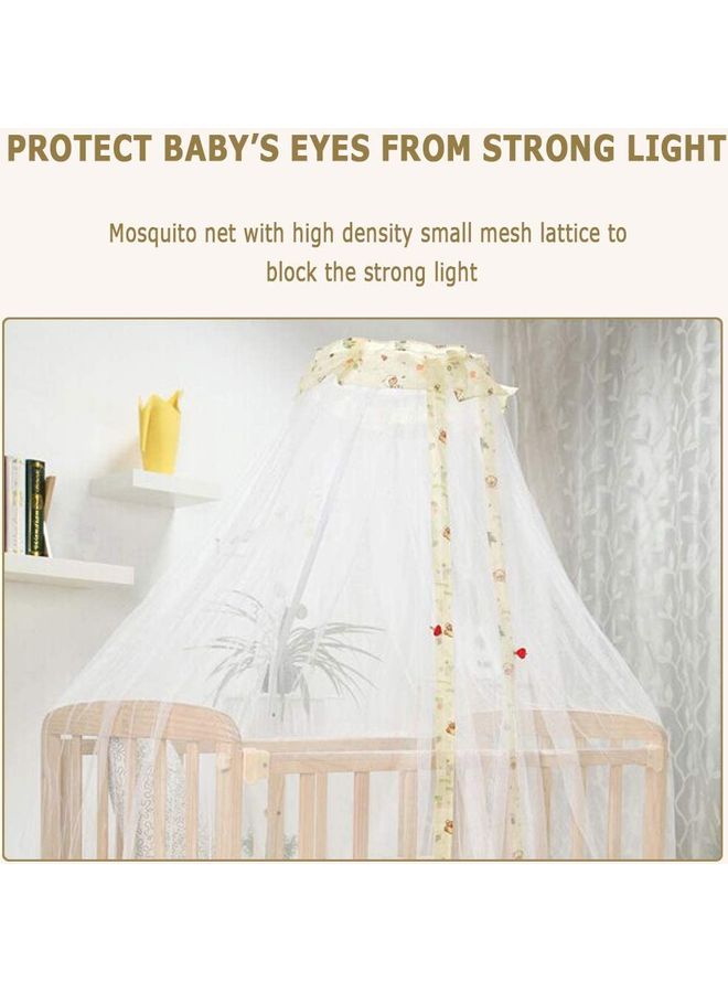 NIBEMINENT Floor-Standing Mosquito Net with 3D Protective Big Space Polyester White 35 x 160cm - Image 3