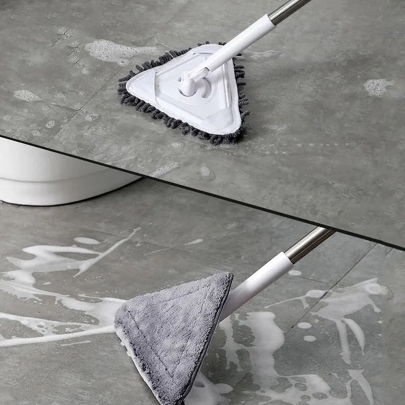 5 دي ام ® 150 cm Triangle Mop with Telescopic Handle Glass Wall Ceiling Tile Parquet Cleaner Mop