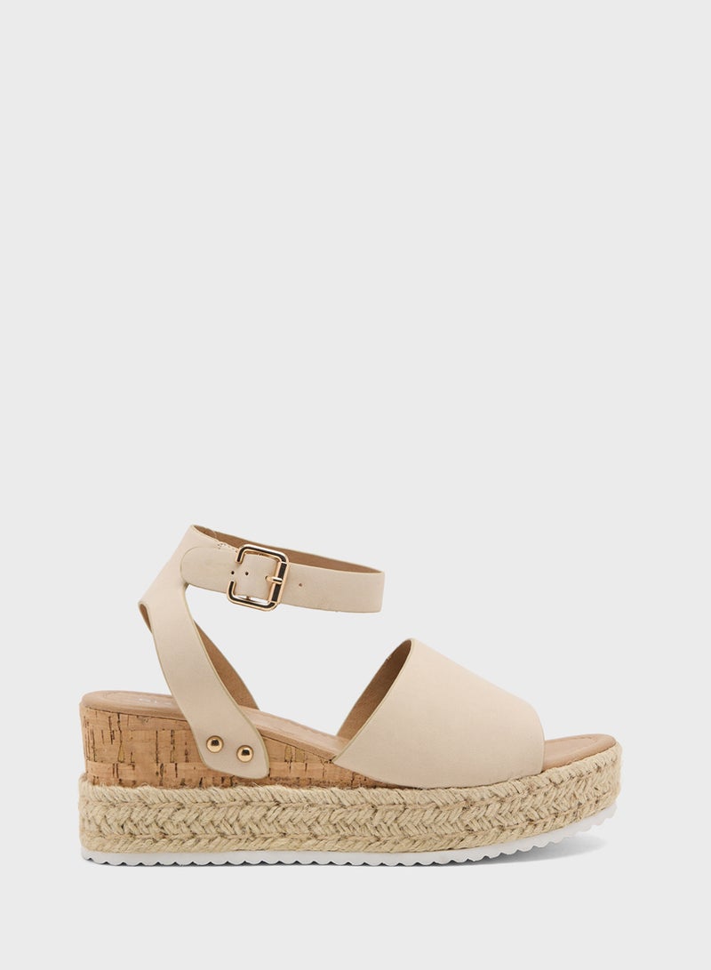 GLAMOROUS Casual Ankle Strap Espradrilles - Image 1