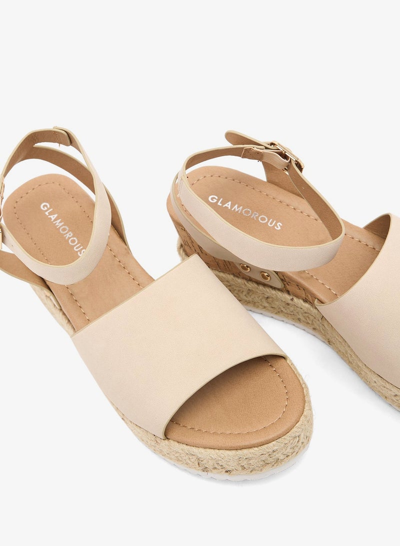 GLAMOROUS Ankle Strap Espadrille Wedge Sandals - Image 4