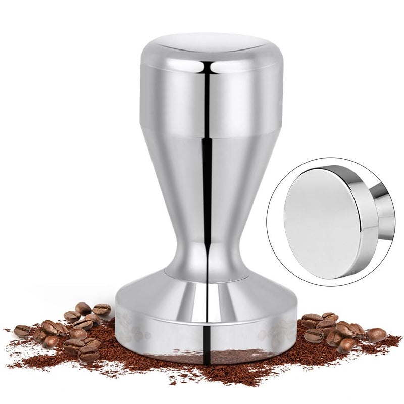 Vicloon Coffee Tamper 51mm Espresso Coffee Tamper Stainless Steel Espresso Tamper Silver Colour Tamper Coffee Shop Supplies  Silver