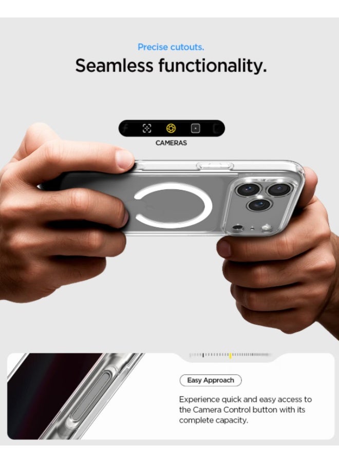 كوالتي جراب هاتف ماج سيف القوي المغناطيسي لهاتف iPhone 17 Pro، غطاء كامل للهاتف، حماية من السقوط بدرجة عسكرية، رفيع للغاية، حافة مرتفعة للغاية، شفاف - Image 5