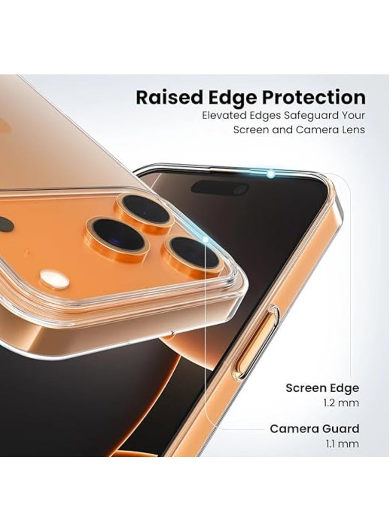 كوالتي جراب هاتف ماج سيف القوي المغناطيسي لهاتف iPhone 17 Pro، غطاء كامل للهاتف، حماية من السقوط بدرجة عسكرية، رفيع للغاية، حافة مرتفعة للغاية، شفاف - Image 3