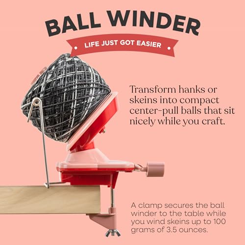 KnitPicks Knit Picks Yarn Ball Winder for Knitting and Crocheting Red - Image 3