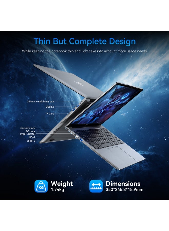 ACEMAGIC Laptop 16-inch intel N97 16GB SO-DIMM DDR4 512GB SSD Windows 11 Pro Type-C/USB3.2/plastic material/WIFI5/Bluetooth5.0  - Image 4