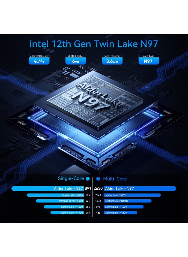 ACEMAGIC Laptop 16-inch intel N97 16GB SO-DIMM DDR4 512GB SSD Windows 11 Pro Type-C/USB3.2/plastic material/WIFI5/Bluetooth5.0  - Image 2