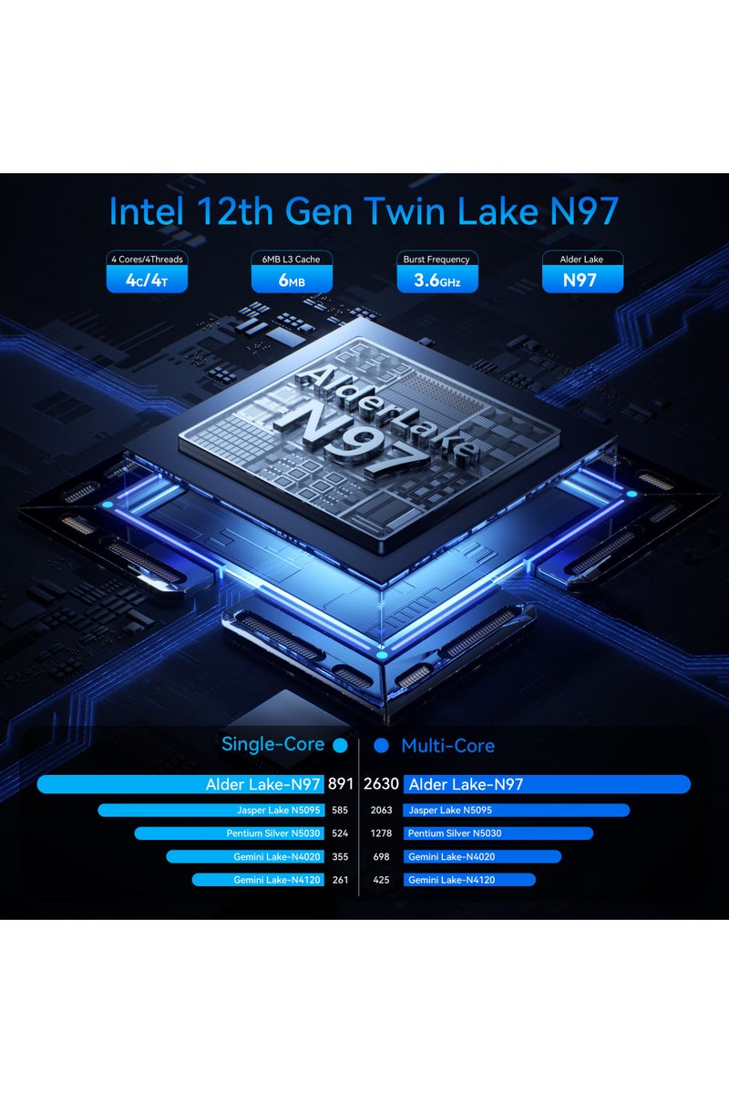 ACEMAGIC (Upgraded Version) Laptop 16-inch intel N97 16GB SO-DIMM DDR4 512GB SSD Windows 11 Pro Type-C/USB3.2/plastic material/WIFI5/Bluetooth5.0 english grey english grey - Image 2