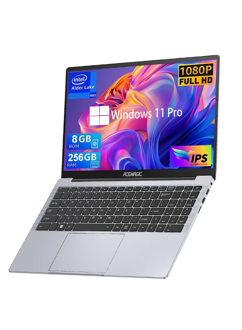 ACEMAGIC (Upgraded Version) Laptop 16-inch intel N97 16GB SO-DIMM DDR4 512GB SSD Windows 11 Pro Type-C/USB3.2/plastic material/WIFI5/Bluetooth5.0 english grey english grey - Image 1
