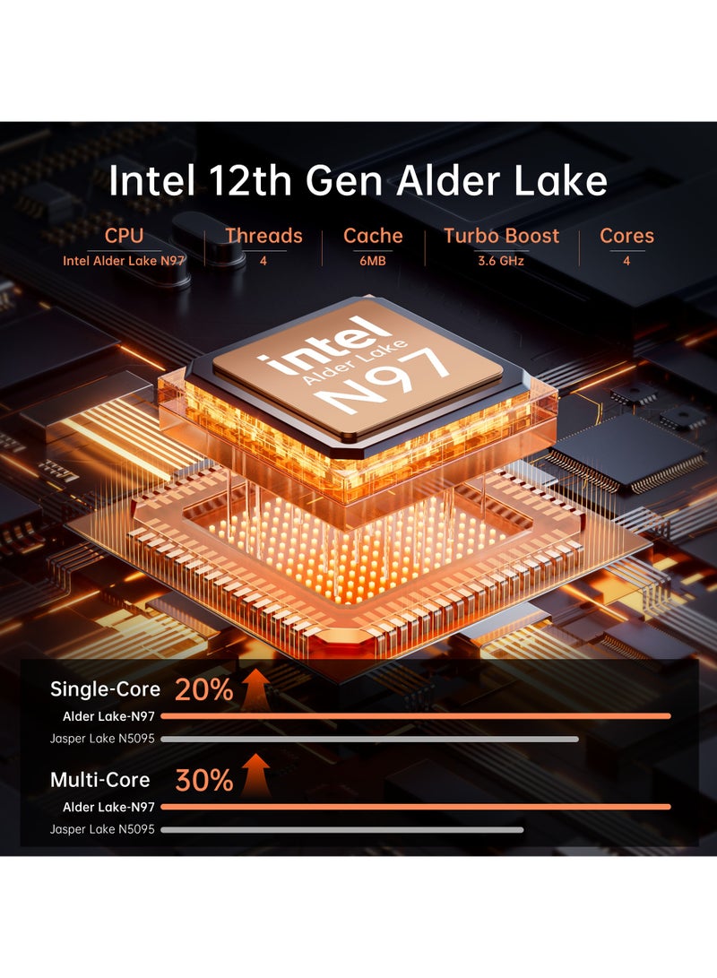 ACEMAGIC Laptop Acemagic 16-inch intel N97 16GB SO-DIMM DDR4 512GB SSD Windows 11 Pro Type-C/USB3.2/plastic material/WIFI5/Bluetooth5.0 english grey - Image 2