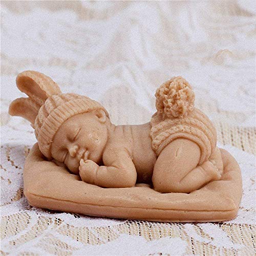 NINEXY Baby Shower Candle Moulds, 3D Sleeping Baby Silicone Soap Mold Candy Mold for Birthday Party Cake Decorating Tool - Image 4