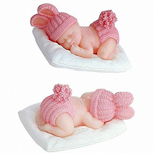 NINEXY Baby Shower Candle Moulds, 3D Sleeping Baby Silicone Soap Mold Candy Mold for Birthday Party Cake Decorating Tool - Image 3