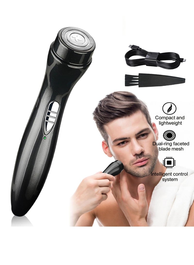 FeiHong Small Rechargeable Mini Electric Shaver Efficient Shaving Dual Ring Blade Net, Detachable Blade Head, Easy Cleaning Type-C High-speed Charging Worry Free Boarding - Image 1