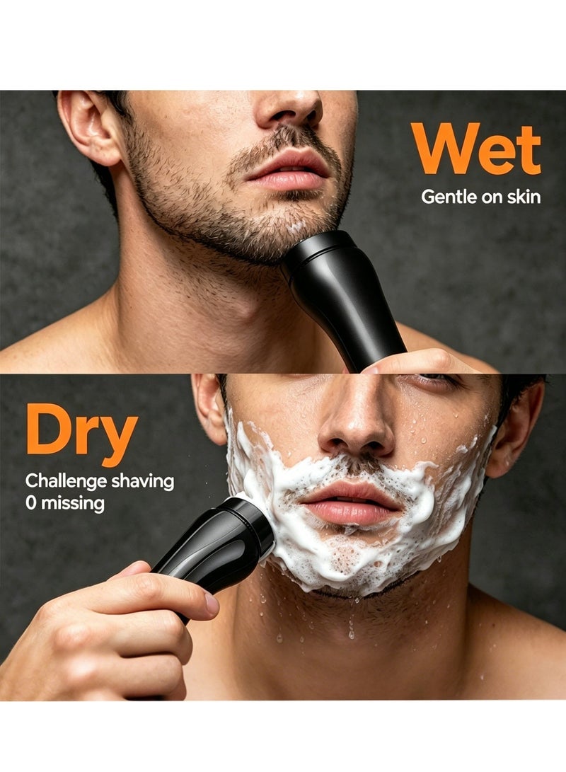 FeiHong Small Rechargeable Mini Electric Shaver Efficient Shaving Dual Ring Blade Net, Detachable Blade Head, Easy Cleaning Type-C High-speed Charging Worry Free Boarding - Image 4