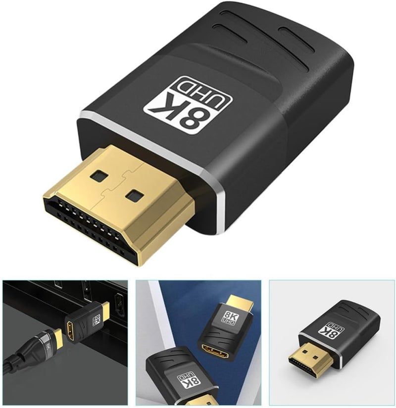 Homoyoyo 8k High-Definition Male to Female Adapter Connector, Alloy Material Interference Avoidance, 2 Cables into 1, Compatible with Tv and PC for Clear Display - Image 5
