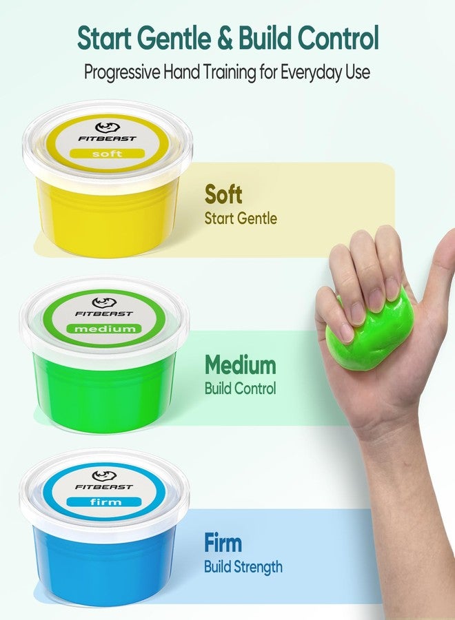 FitBeast Flex Therapy Bars and Therapy Putty Set, Hand Therapy and Grip Strength Training for Finger, Wrist & Forearm Exercise - Image 3