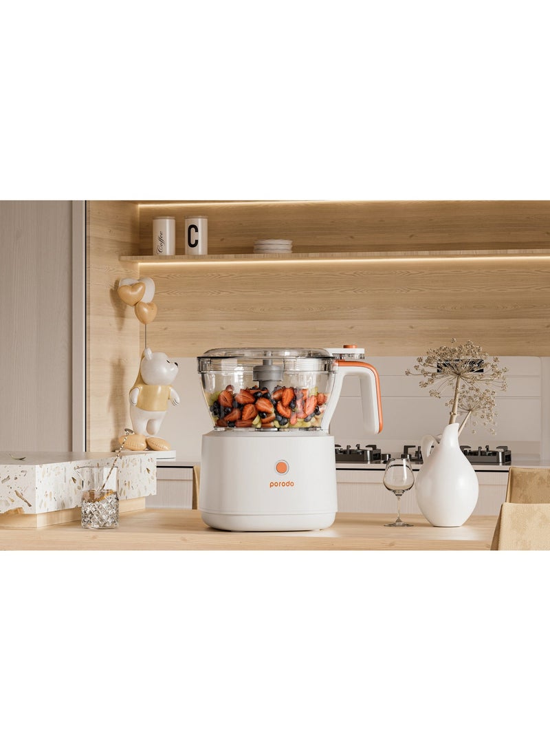 porodo Portable Rechargeable Electric Food Processor & Meat Chopper, Electric Food Chopper for Vegetables Meat Fruits Nuts Puree, 88W Kitchen Food Processor With Sharp Stainless Steel Blades - Image 5
