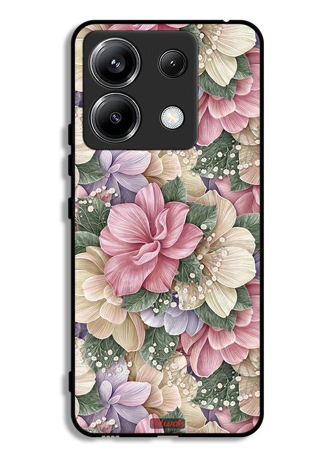 Tolwak Xiaomi Poco X6 5G Protective Case Cover Hd Floral - Image 1