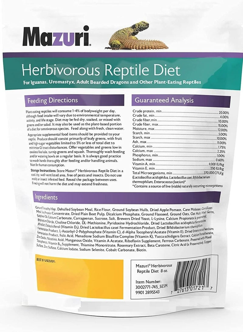 Mazuri Herbivorous Reptile Diet 226 g - Image 2