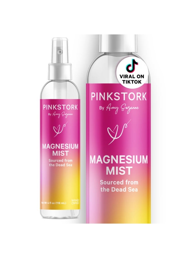 Pink Stork Magnesium Mist, Sourced from the Dead Sea, Net Wt 4 fl oz (118 mL) - Image 1