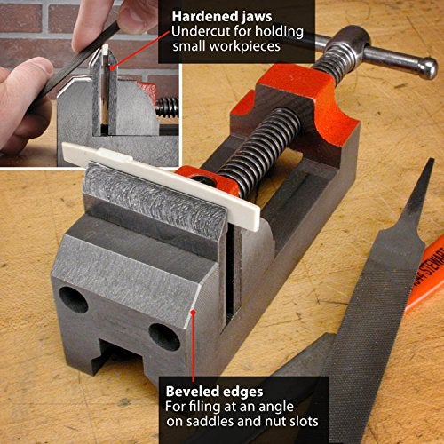StewMac Nut and Saddle Vise – Specialized Steel Vise for Easier & Faster Guitar Nut and Saddle Shaping – Tool for Luthiers with Angled Jaws and Undercut Clamping Design - Image 3