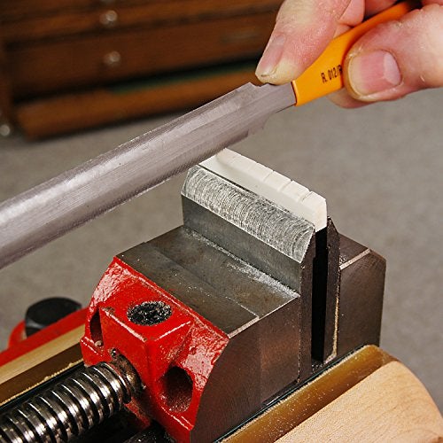 StewMac Nut and Saddle Vise – Specialized Steel Vise for Easier & Faster Guitar Nut and Saddle Shaping – Tool for Luthiers with Angled Jaws and Undercut Clamping Design - Image 2