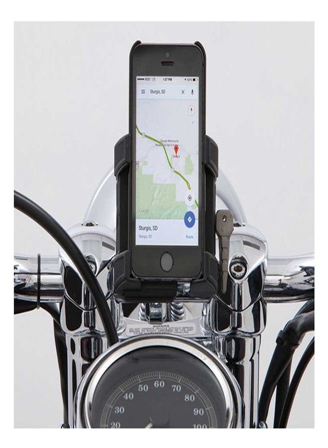 Ciro 50314 Chrome Smartphone/Gps Holder for 1-1/4" Handlebars - Image 1