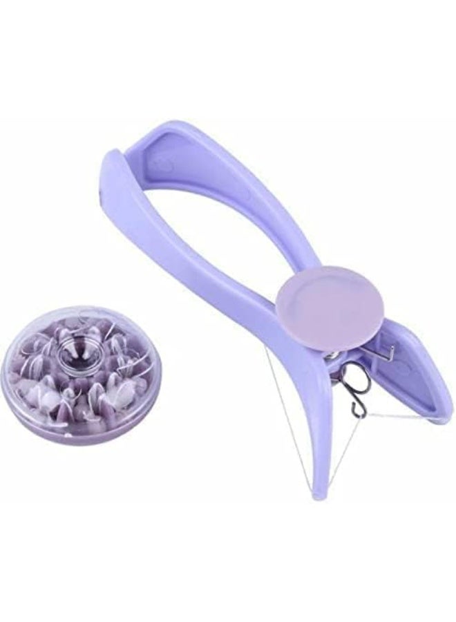 أداة يدوية لإزالة شعر الوجه للنساء مع 10 خيوط قطنية، مزيل شعر بالخيط للشفة العليا والوجه - Image 1