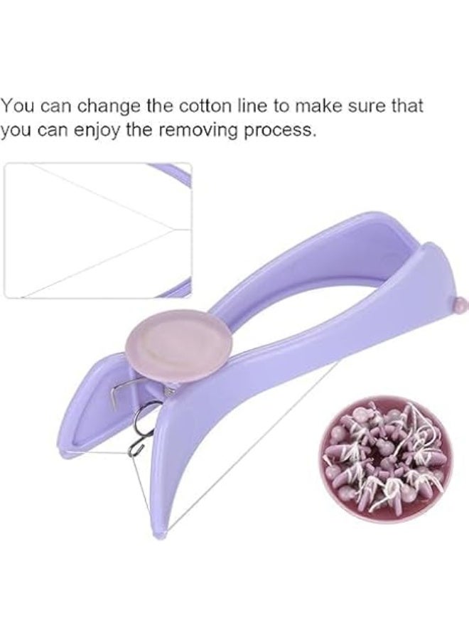 أداة يدوية لإزالة شعر الوجه للنساء مع 10 خيوط قطنية، مزيل شعر بالخيط للشفة العليا والوجه - Image 5