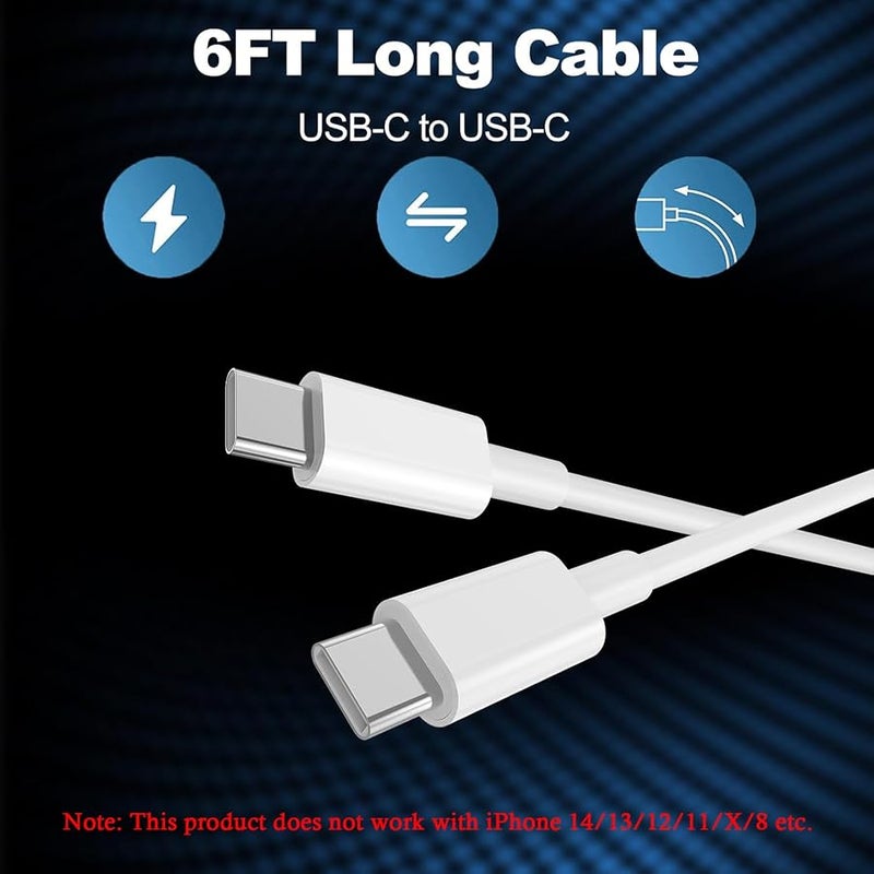 Icseio iPhone 17 16 15 Charger Fast Charging,2Pack 20W Apple iPad USB C Wall Chrager Block with 6FT USB C to C Cable for iPhone 17/Pro/Pro Max/17 Air/ 16/16 Pro/16 Pro Max/15/Plus/Pro/Pro Max (White) - Image 2