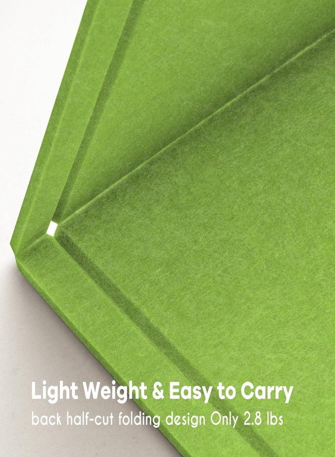 Lightomorrow Large Bulletin Board - 48 x 36 Inches, Decorative Felt Pin Board for Wall - 4' x 3' Foldable Photo Display Board with Self-Adhesive Tape, Includes 20 Push Pins - Foliage Green - Image 3
